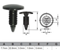 AF360-100 Trim Fasteners – Bag of 100