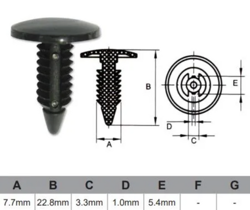 AF360-100 Trim Fasteners – Bag of 100