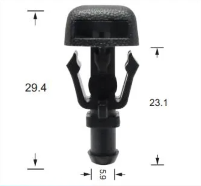 2x Windscreen Wiper Nozzle SprayerJet for Ford Fairlane BA-BF | 09/03 - 09/07