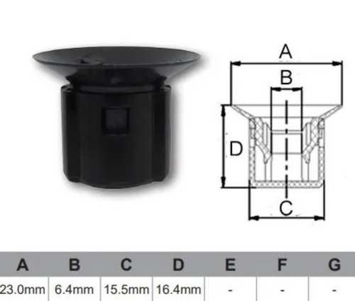 AF386-100 Trim Fasteners – Bag of 100