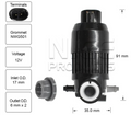 Front Windscreen Washer Pump for Nissan Pathfinder R52 (10/13 – 2022)