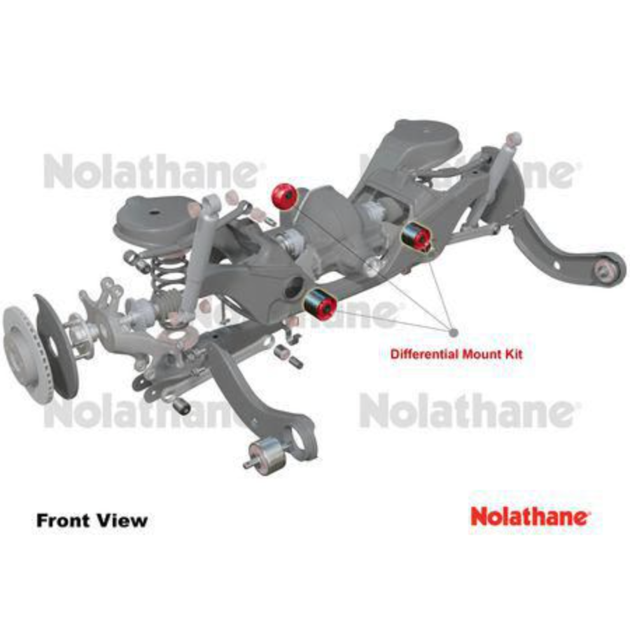 Nolathane NEK3 Rear Diff Bush Kit suits BF2 FG FGX Falcon SY SZ Territory 89.2mm