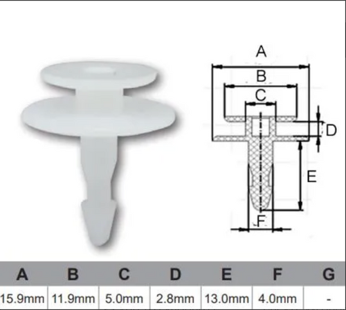 AF450-100 Trim Fasteners – Bag of 100