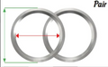 Aluminium Hub Rings (PAIR) 74.1mm