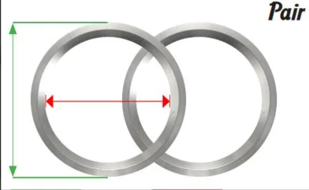 Aluminium Hub Rings (PAIR) 74.1mm