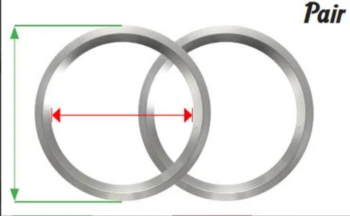 Aluminium Hub Rings (PAIR) 74.1mm