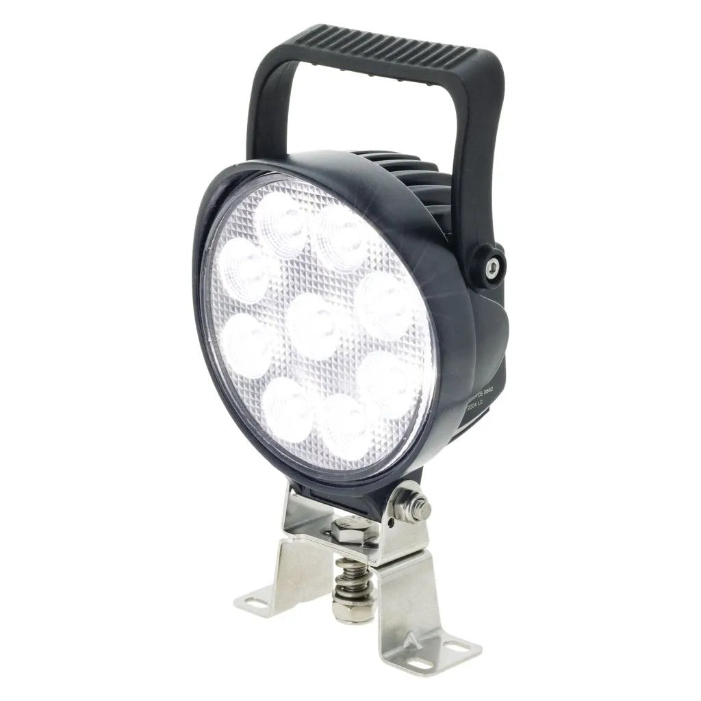Ignite Led Round Worklamp Flood Beam With Handle & Switch 9-36V 54W (IWL9654F)