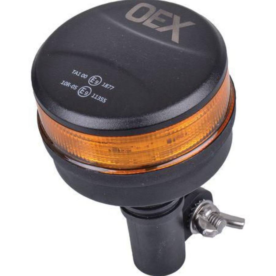 OEX Slimline Amber LED Beacon Din Pole Mount Class 1
