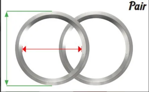 Aluminium Hub Rings (PAIR)  72.6mm