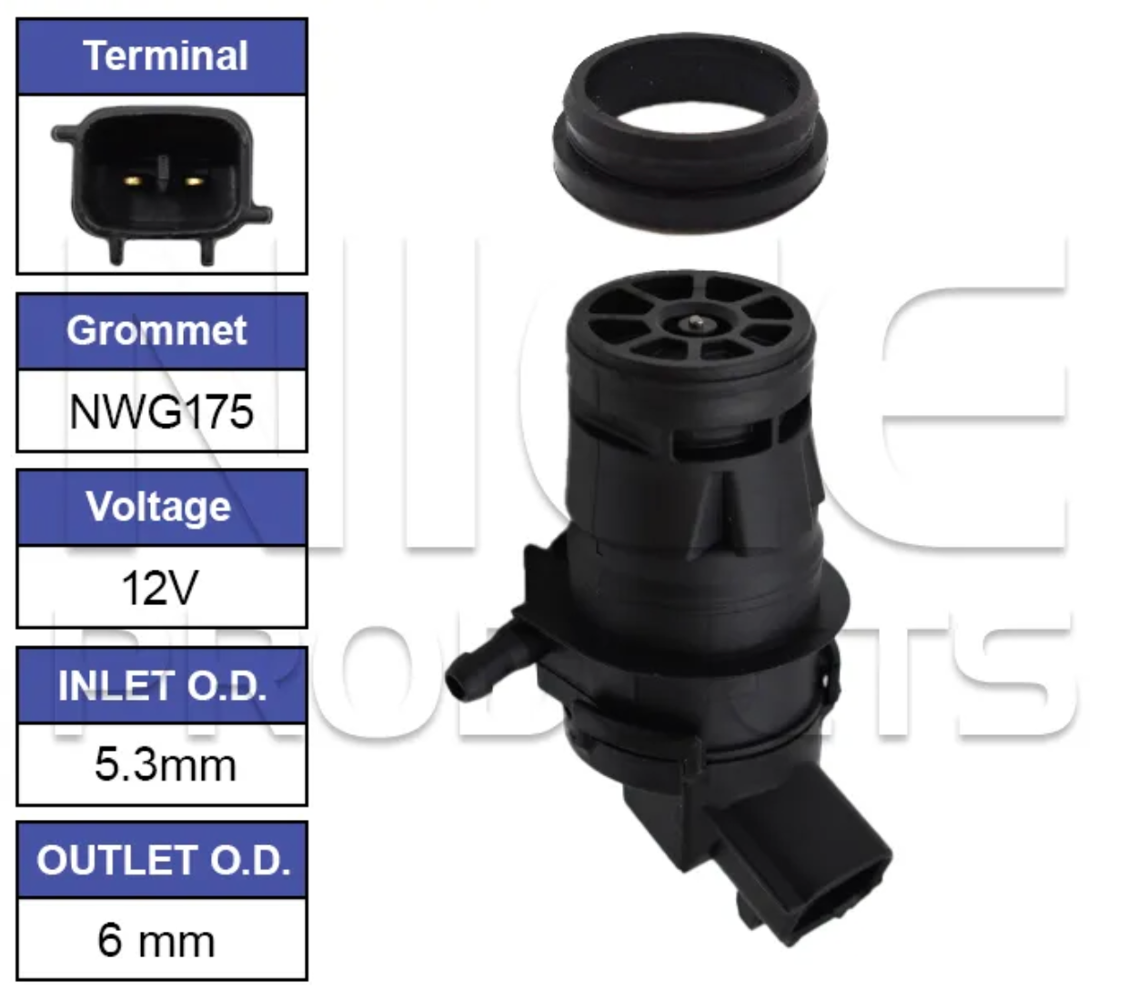 Windscreen Washer Pump suitable for Hilux GGN KUN & Landcruiser 70 200 Series