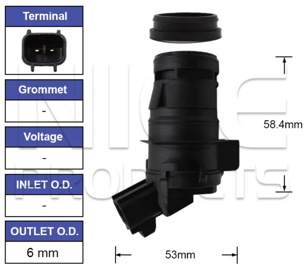 Rear Windscreen Washer Pump for Toyota Prius Hybrid ZVW30R (07/09 - 02/16)