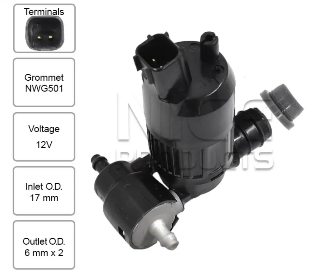 Front Windscreen Washer Pump for Ford Everest UA UB (07/15 – 2025)