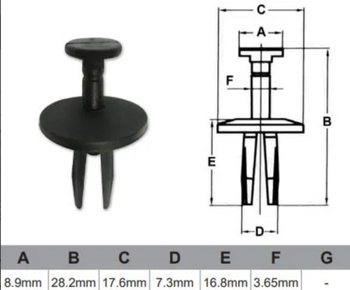 AF303-100 Trim Fasteners – Bag of 100