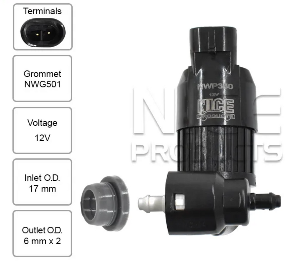Front Windscreen Washer Pump for Nissan Pathfinder R52 (10/13 – 2022)