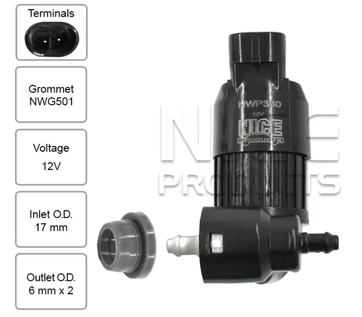 Front Windscreen Washer Pump for Nissan Pathfinder R52 (10/13 – 2022)
