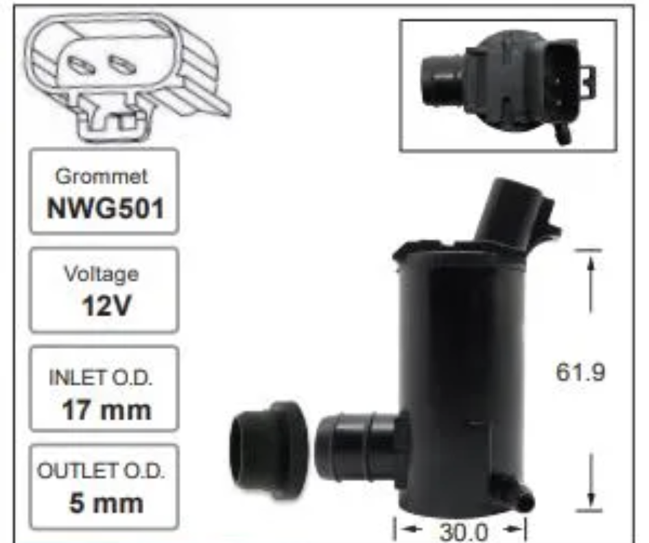 Rear Window Washer Pump suitable for Landcruiser 80 Series HDJ80 HZJ80 1992-1998