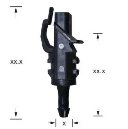 2x Windscreen Wiper Nozzle SprayerJet for Hyundai i30 FD | 10/07 - 01/13