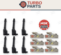  6 x NGK Iridium Spark Plugs & 6 x SWAN Ignition Coils for Ford Falcon BA XR6