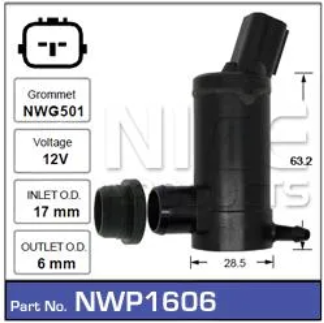 Windscreen Washer Pump - NWP1606