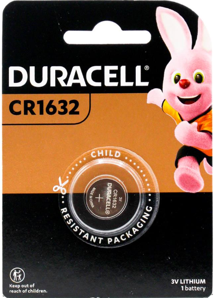 100x Duracell CR1632 3V Coin Battery - Genuine