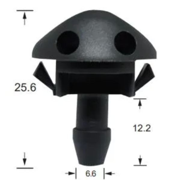 2x Windscreen Wiper Nozzle SprayerJet for Holden Statesman | 03/94 - 06/99