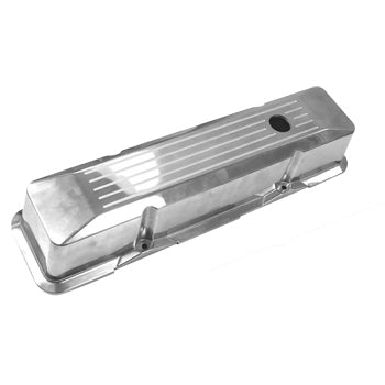 TFI Racing Valve Covers Tall Small Block Chev V8 Ball Milled Alum Recessed Style