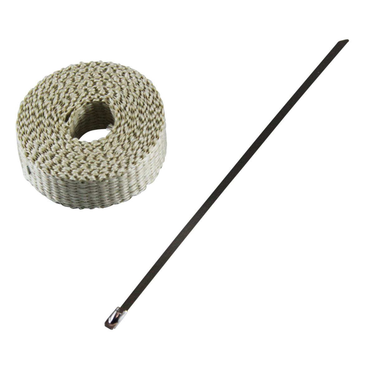 Heat Shield Exhaust Wrap 25mm(1") x 3mt(10ft) with Lock Tie Rated 650⁰C