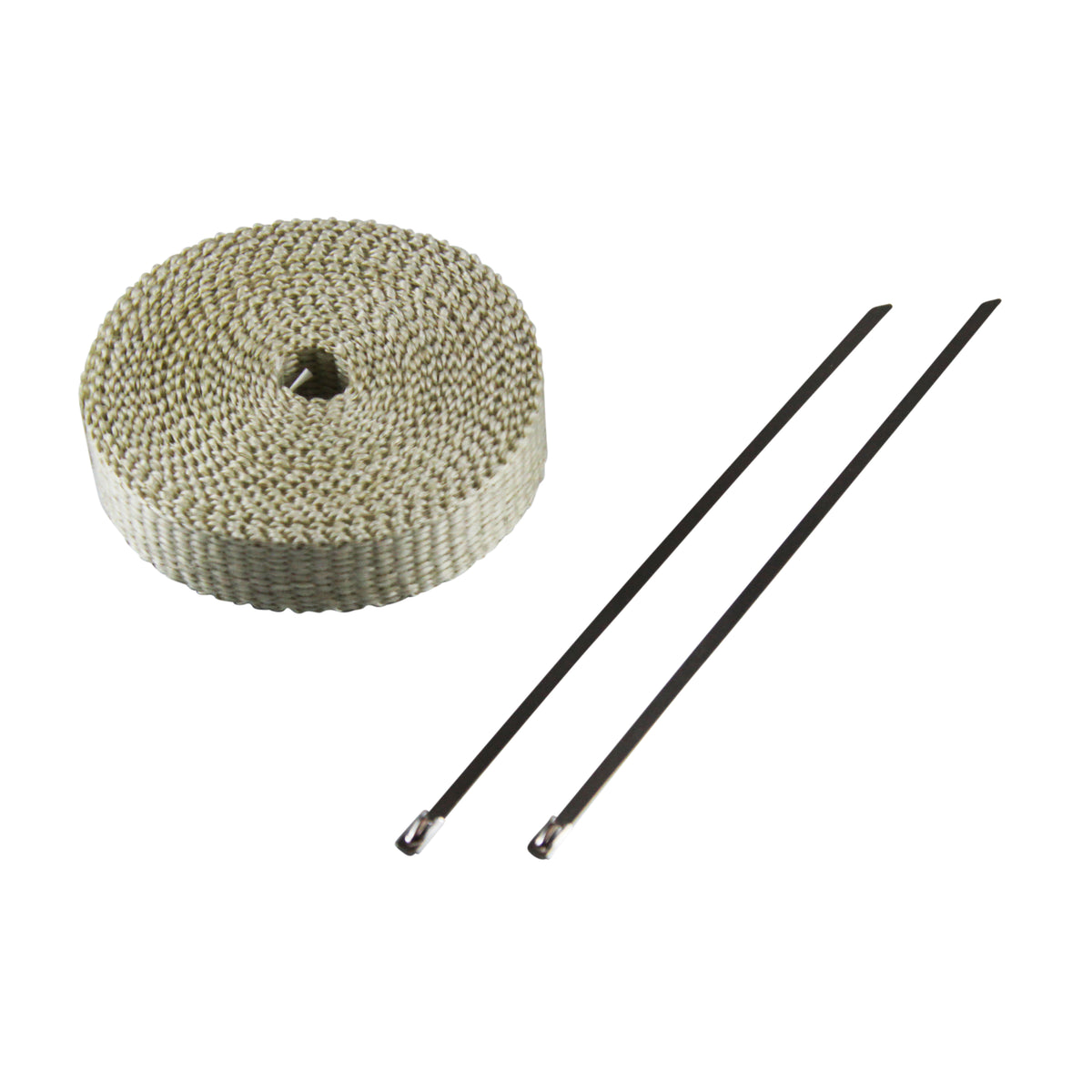 Heat Shield Exhaust Wrap 25mm(1") x 7.5mt(10ft) with 2 Lock Ties Rated 650⁰C