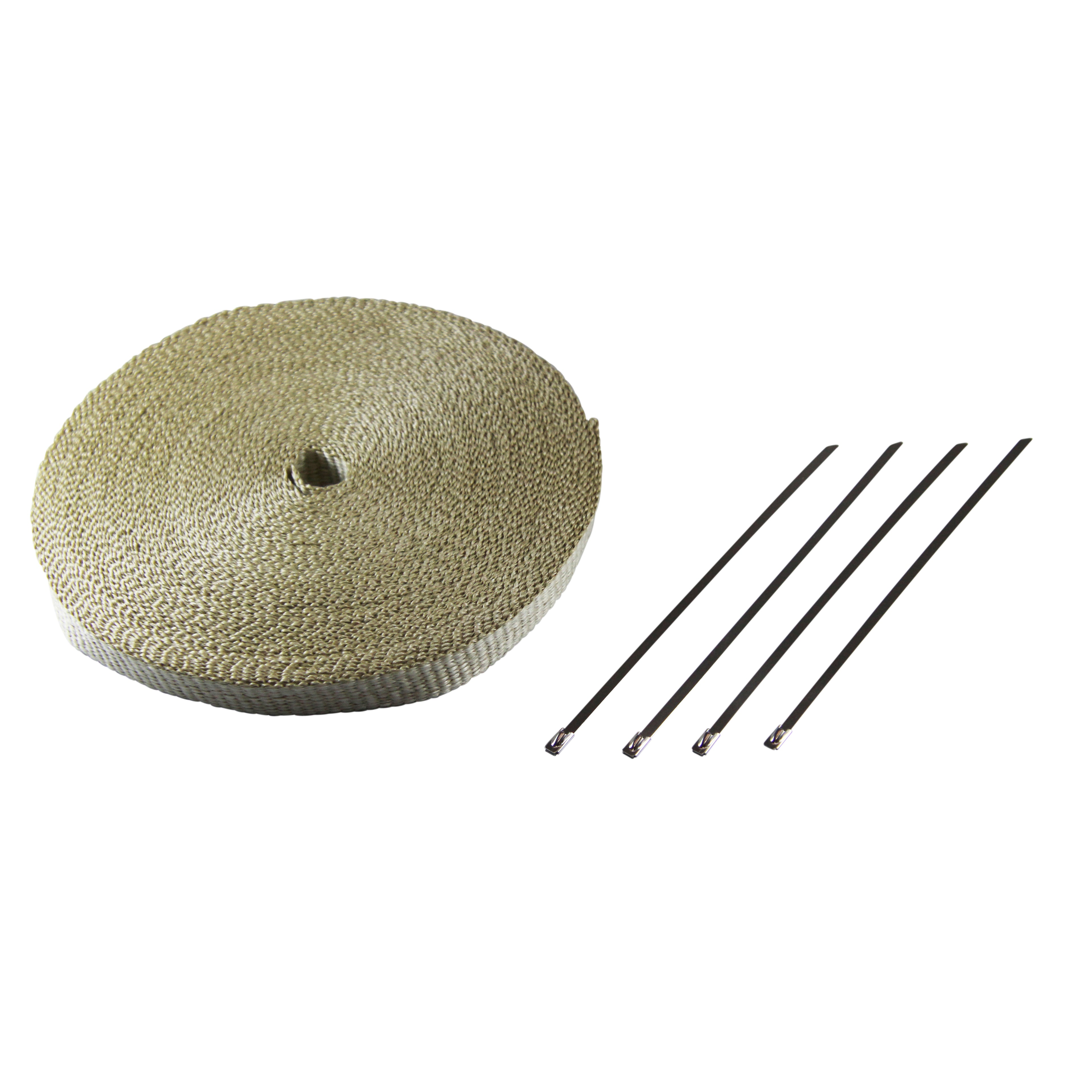 Heat Shield Exhaust Wrap 25mm(1") x 30mt(100ft) with 4 Lock Ties Rated 650⁰C