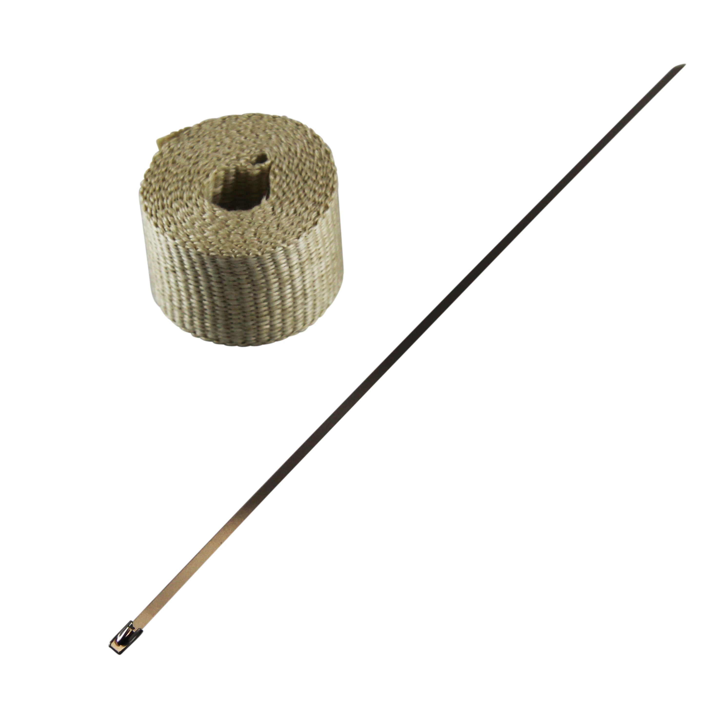 Heat Shield Exhaust Wrap 50mm(2") x 3mt(10ft) with Lock Tie Rated 650⁰C