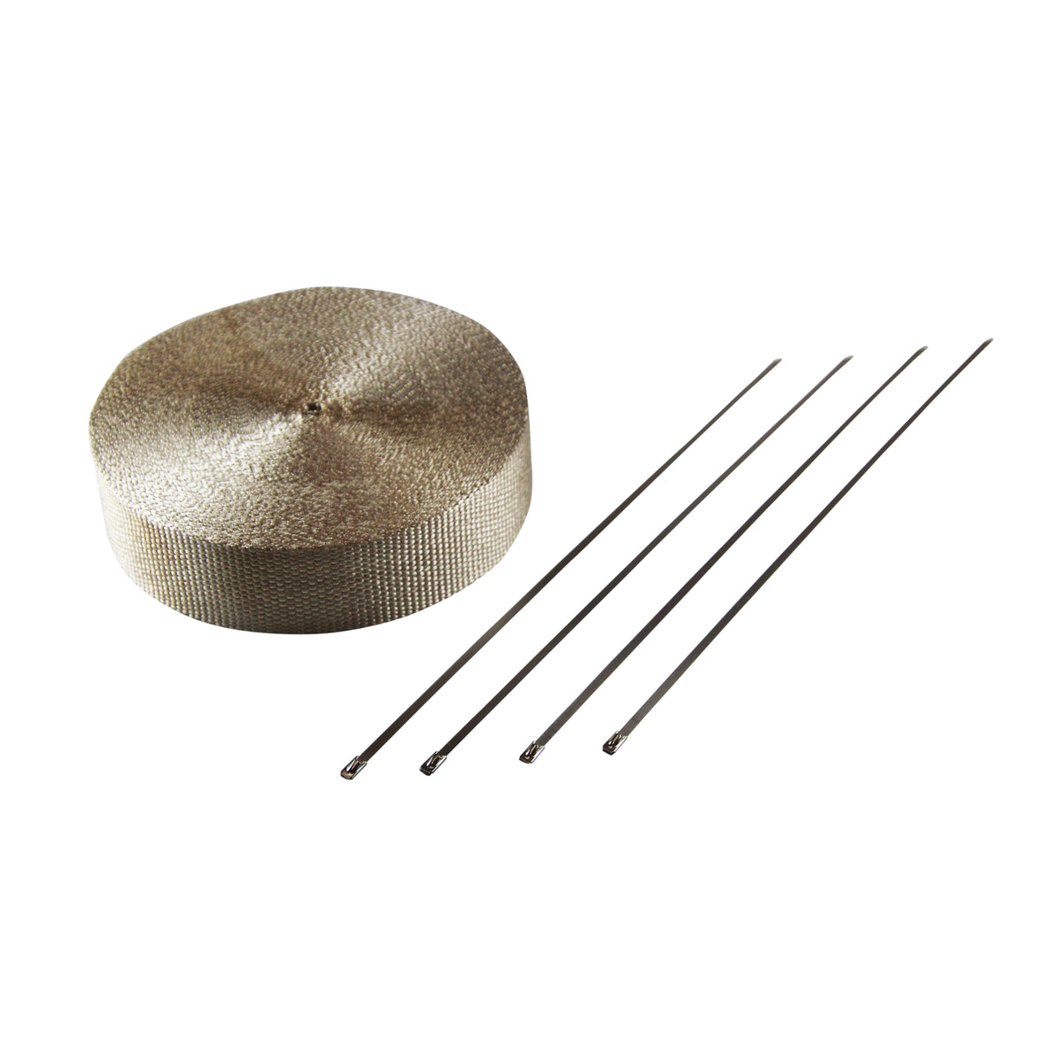 Heat Shield Exhaust Wrap 50mm(2") x 30mt(100ft) with 4 Lock Tie Rated 650⁰C