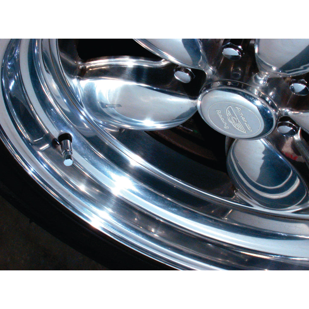 TFI Racing Chrome Hex Tyre Valve Stem Caps Set of 4 Universal
