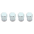 TFI Racing Chrome Hex Tyre Valve Stem Caps Set of 4 Universal