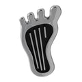 TFI Racing Headlamp Dimmer Pedal Barefoot Surfer Style Chrome with Black