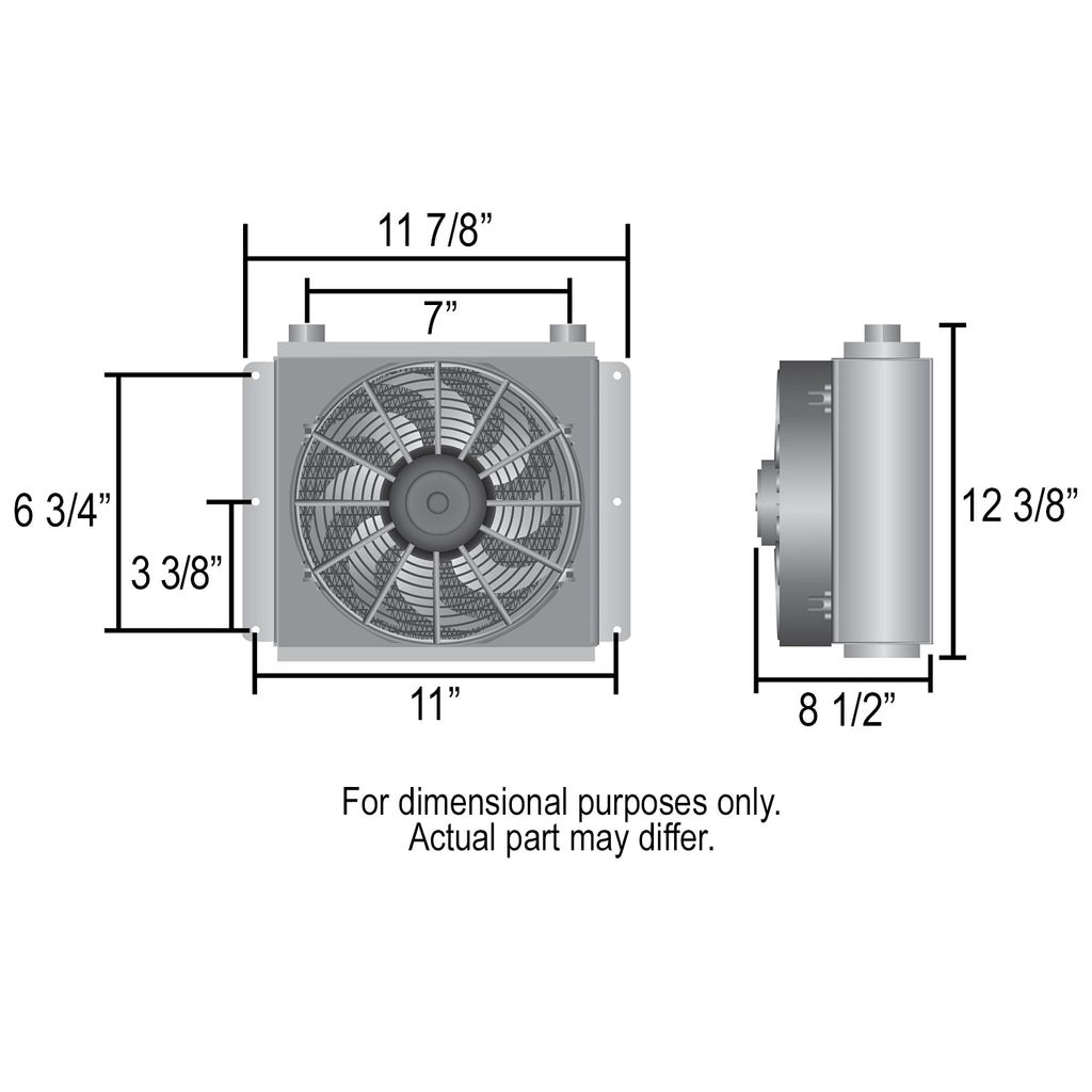 Derale Fluid Cooler 18 Row Hi-Flow Racing Remote with Single Fan, 7/8-14 UNF