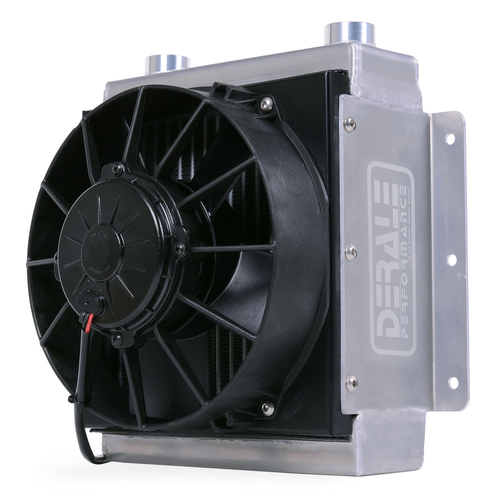 Derale Fluid Cooler 18 Row Hi-Flow Racing Remote with Single Fan, 7/8-14 UNF