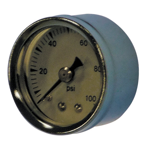 TFI Racing Fuel pressure gauge 0-100 lbs, 1-1/2 inch diameter, high-polished