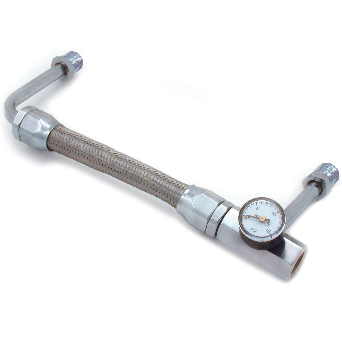 TFI Racing Dual Feed Fuel Line fittings adjustable Holley with 15psi Gauge