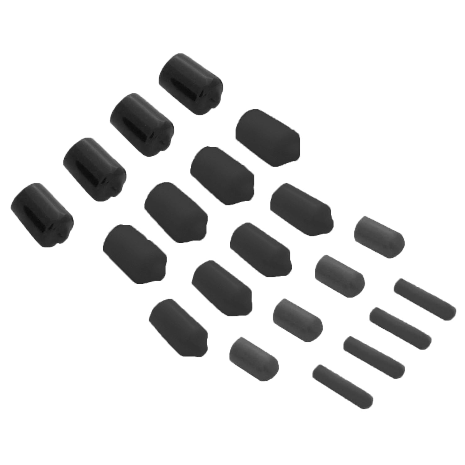 TFI Racing 20 Piece Vacuum Line Cap Kit Black - Assorted Sizes
