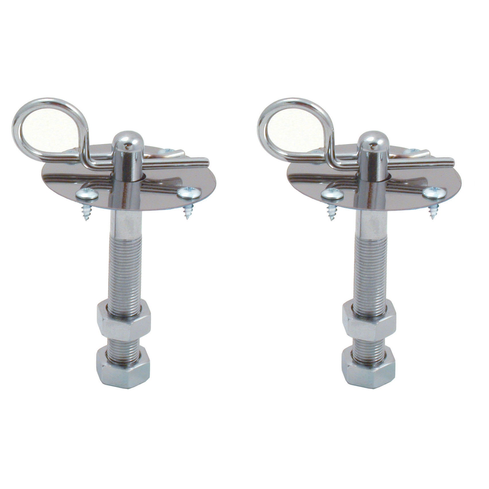 TFI Racing Hood Pin Kit Hairpin Type Chrome with 2 ea posts, scuff plates, etc
