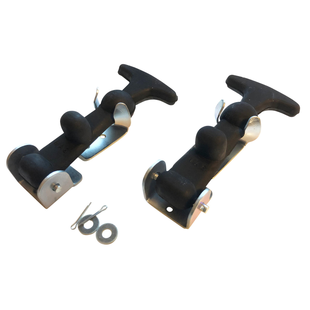 TFI Racing Bonnet Hook Kit Door Fastener Catch Pull Strap with brackets-Pair