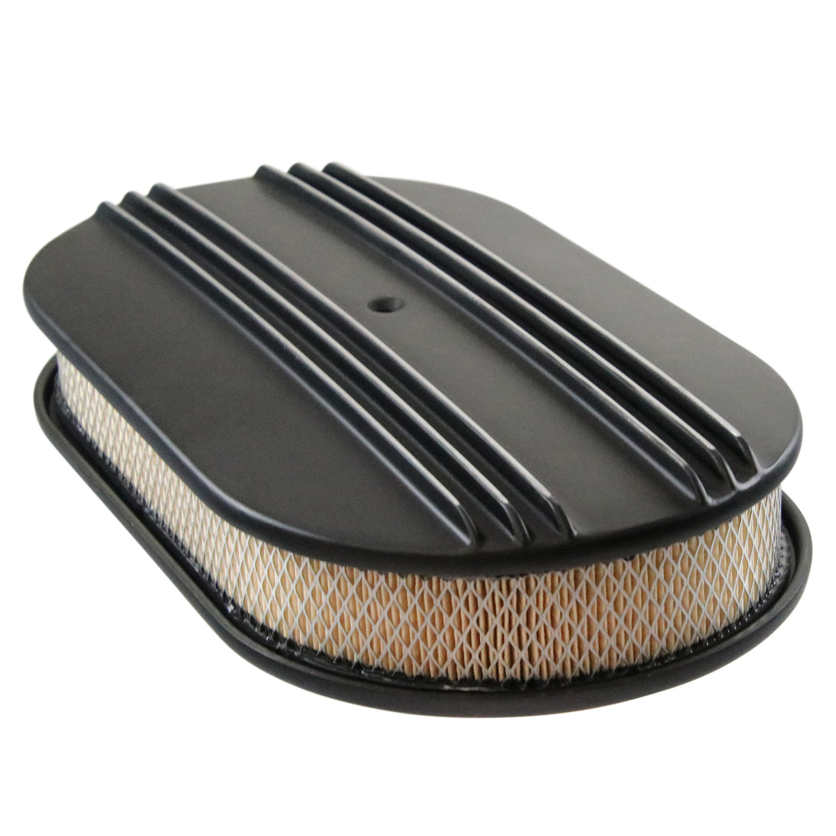 TFI Racing Oval Dual Centre Finned Air Cleaner 15" x 2" Holley Edelbrock