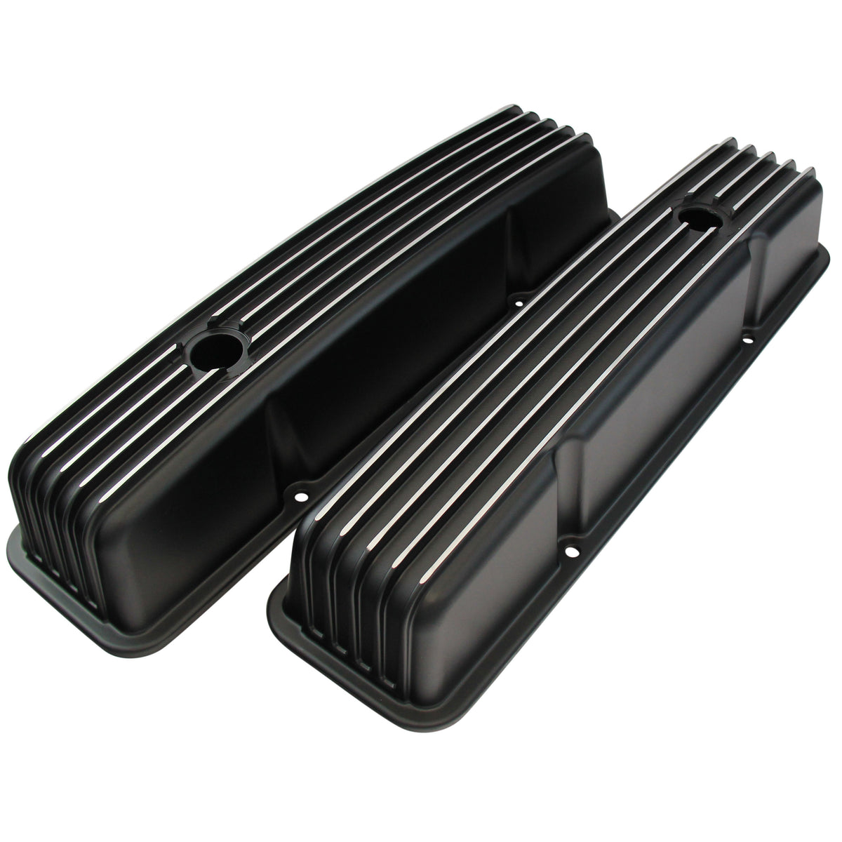 TFI Racing Valve Covers Chevrolet V8 Small Block 283-400 Finned Tall Baffled-pr