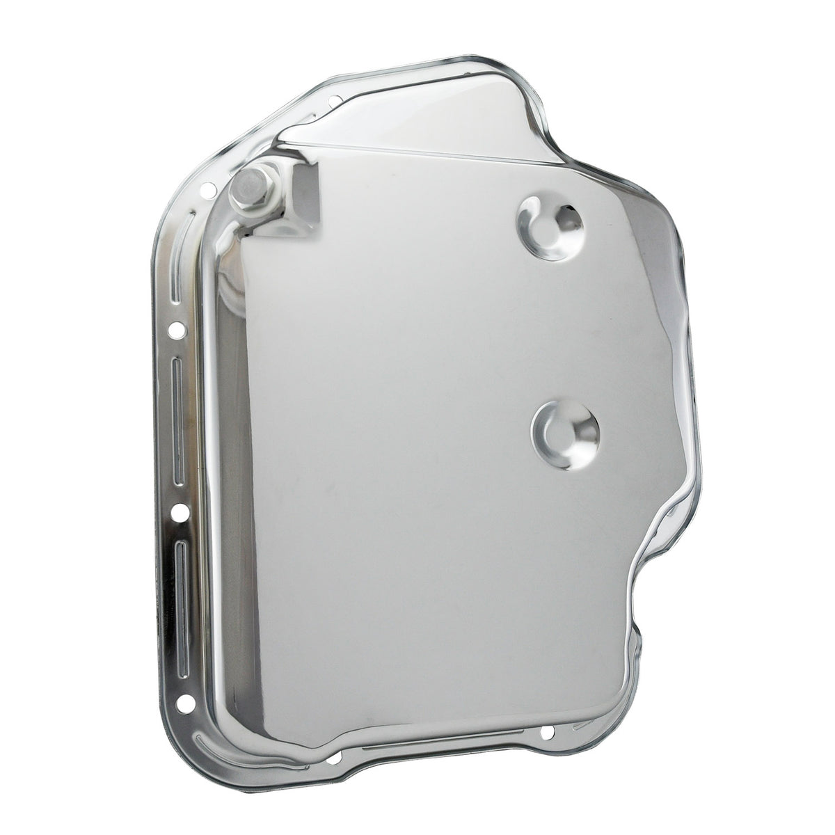 TFI Racing Transmission Pan GM Turbo 400 Smooth Chrome Steel 2" Standard Depth