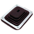 TFI Racing Rubber Gear Shifter Boot + Chrome Rectangular Mount Plate 4" x 5"