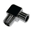 TFI Racing Chrome Aluminium Fitting 90 Degree 3/4" Barb Male x 1/2" NPT Thread