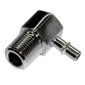 TFI Racing Chrome Aluminium Fitting 90 Degree 1/4" Barb Male x 3/8" NPT Thread