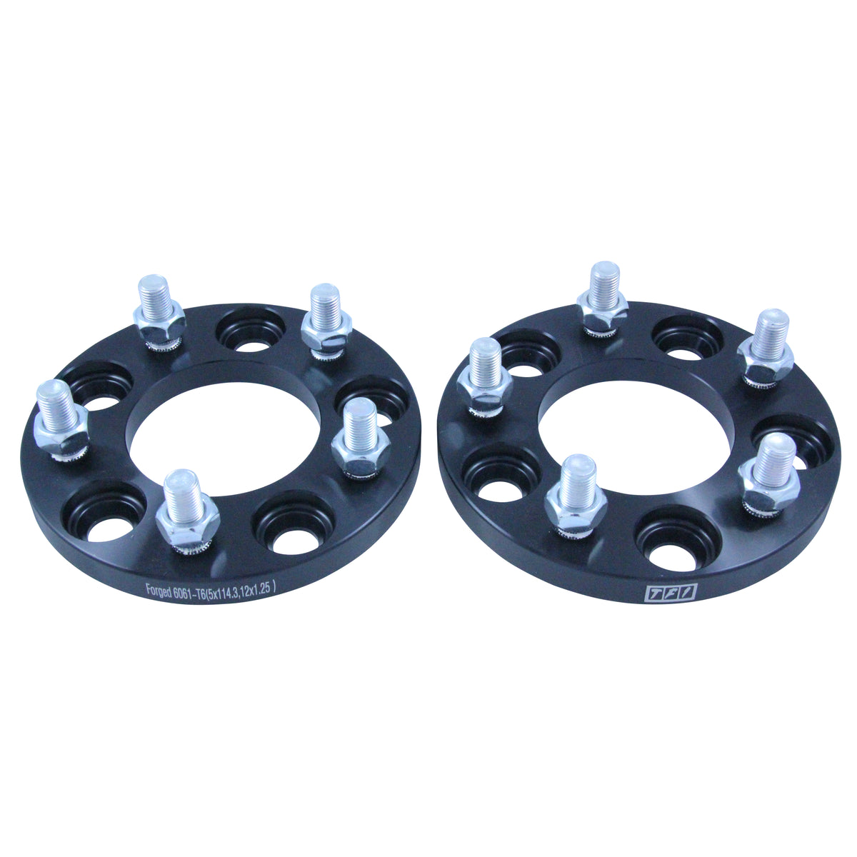 TFI Racing Bolt On Wheel Spacer Kit 15mm Thick Size 5x114.3PCD 12mmx1.25 Stud