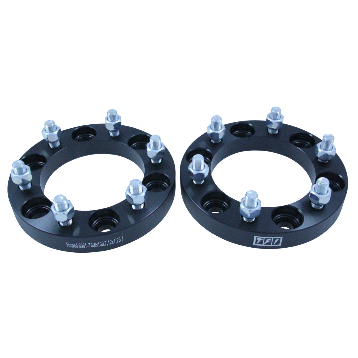 TFI Racing Bolt On Wheel Spacer Kit 25mm Thick Size 6x139.7PCD 12mmx1.25 Stud