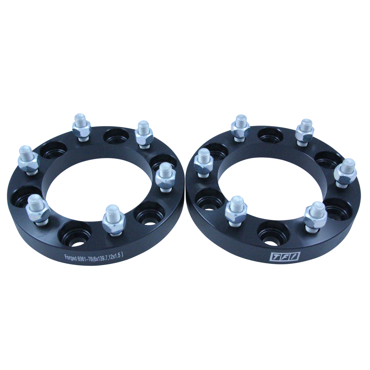 TFI Racing Bolt On Wheel Spacer Kit 25mm Thick Size 6x139.7PCD 12mmx1.5 Stud